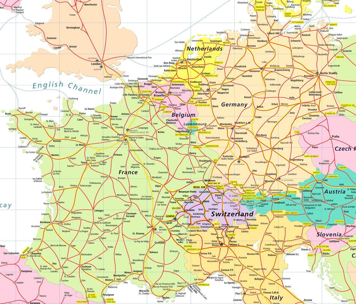 mapa eurail mapa suitza