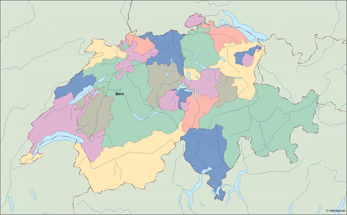 mapa politiko mapa suitza