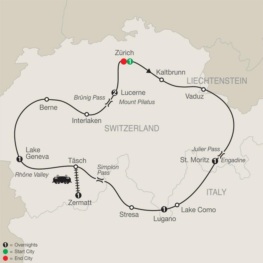mapa suitza eszeniko gidatzen