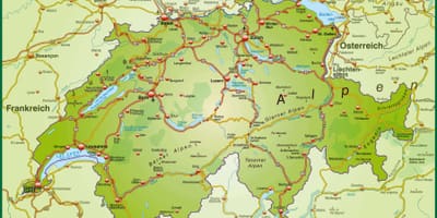 Mapa kale-mapa basilea, suitza