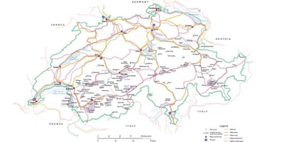 Suitza erakargarri mapa